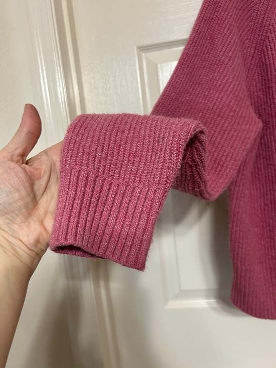 Old Navy Women's Rose Pink Ribbed Button Cardigan Soft Sustainable Recycled - Picture 4 of 10